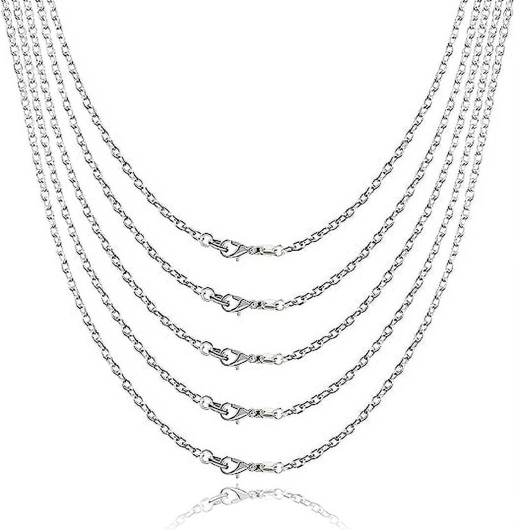 36 Pack Necklace Chain Silver Plated Necklace Snake Chains Bulk For Jewelry  Making